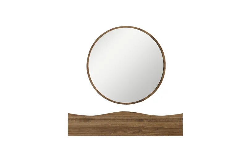 Princesse Overskap med speil 82 cm - Valnøtt - Hus & oppussing - Kjøkken & bad - Baderom - Baderomsmøbler & baderomsinnredning - Speilskap