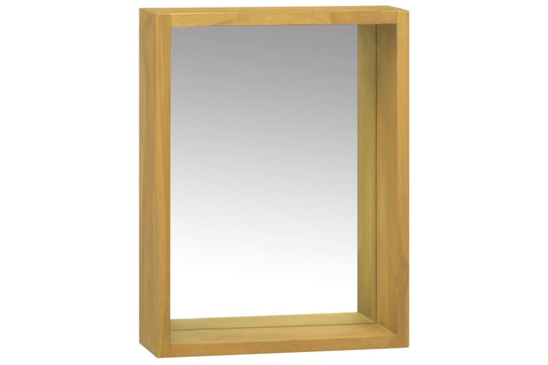 Speilskap 30x10x40 cm heltre teak - Brun - Speilskap