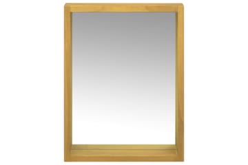 Speilskap 30x10x40 cm heltre teak - Brun - Hus & oppussing - Kjøkken & bad - Baderom - Baderomsmøbler & baderomsinnredning - Speilskap