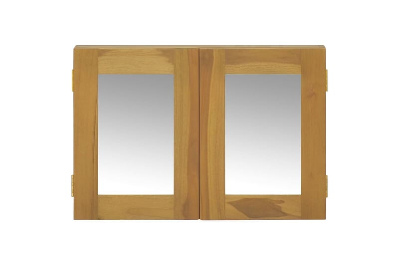 Speilskap 60x10x40 cm heltre teak - Brun - Speilskap