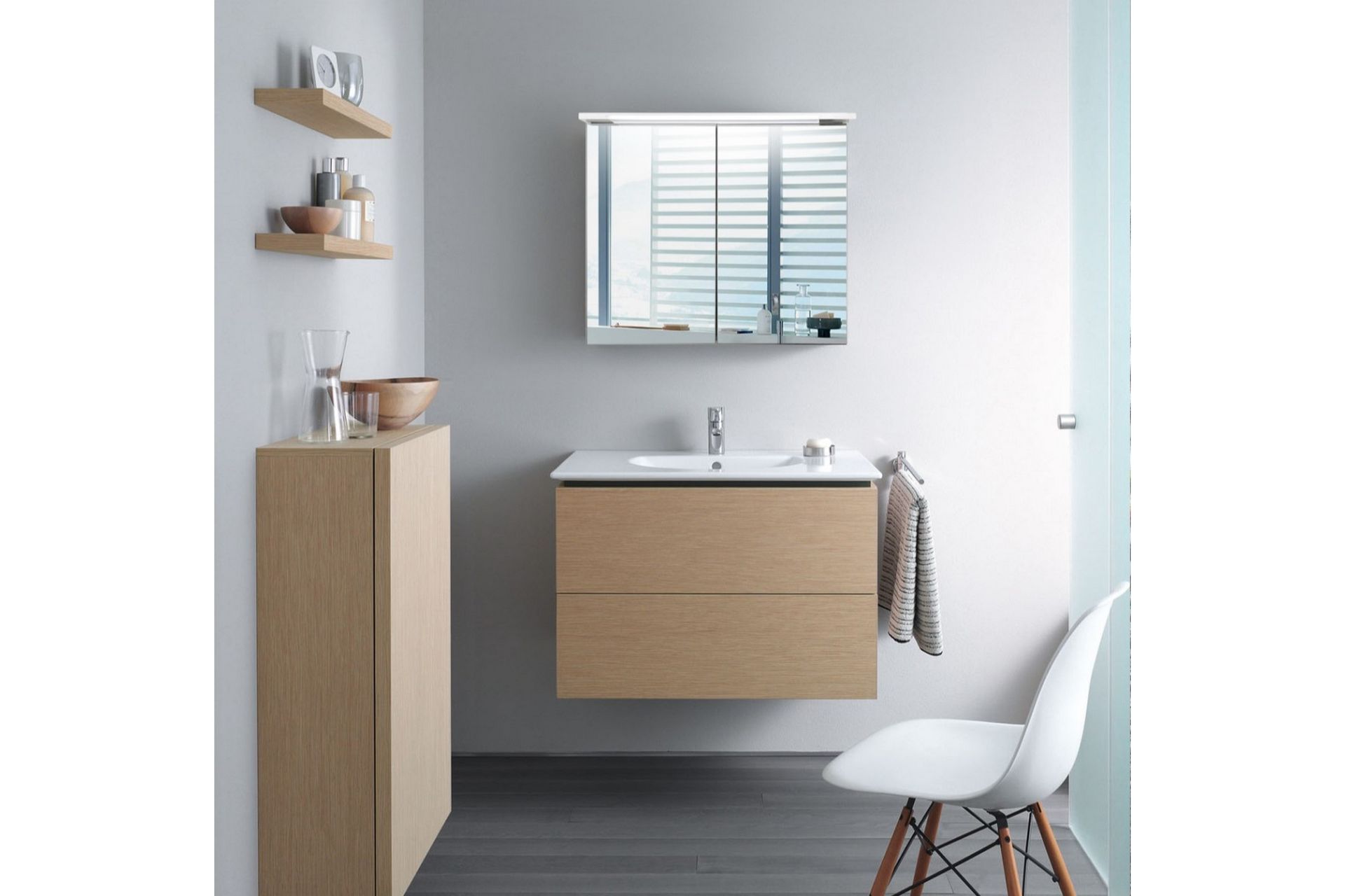 Speilskap Bathlife Glänsa 800 - Hvit - Hus & oppussing - Kjøkken & bad - Baderom - Baderomsmøbler & baderomsinnredning - Speilskap