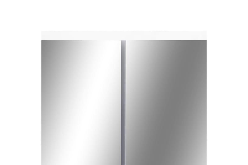 Speilskap med LED hvit 80x15x60 cm MDF - Hvit - Hus & oppussing - Kjøkken & bad - Baderom - Baderomsmøbler & baderomsinnredning - Speilskap