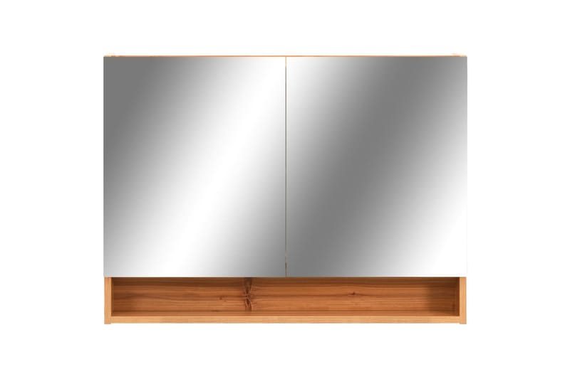 Speilskap med LED til baderom eik 80x15x60 cm MDF - Brun - Hus & oppussing - Kjøkken & bad - Baderom - Baderomsmøbler & baderomsinnredning - Speilskap