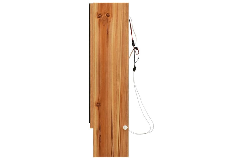 Speilskap med LED til baderom eik 80x15x60 cm MDF - Brun - Hus & oppussing - Kjøkken & bad - Baderom - Baderomsmøbler & baderomsinnredning - Speilskap