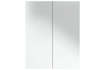 Speilskap til bad 60x15x75 cm MDF hvit og eik - Hvit - Hus & oppussing - Kjøkken & bad - Baderom - Baderomsmøbler & baderomsinnredning - Speilskap