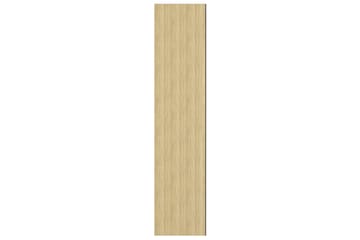 Speilskap til bad 60x15x75 cm MDF hvit og eik - Hvit - Hus & oppussing - Kjøkken & bad - Baderom - Baderomsmøbler & baderomsinnredning - Speilskap
