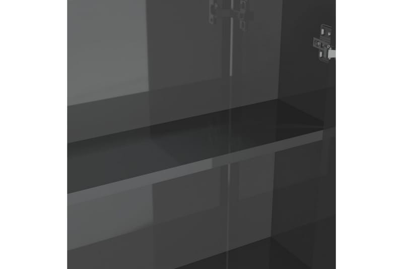Speilskap til bad 60x15x75 cm MDF skinnende grå - Grå - Speilskap