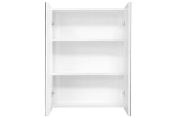 Speilskap til bad 60x15x75 cm MDF skinnende hvit - Hvit - Hus & oppussing - Kjøkken & bad - Baderom - Baderomsmøbler & baderomsinnredning - Speilskap