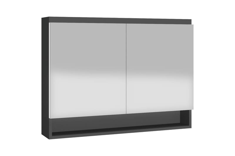 Speilskap til bad 80x15x60 cm MDF antrasitt - Antrasittgrå - Hus & oppussing - Kjøkken & bad - Baderom - Baderomsmøbler & baderomsinnredning - Speilskap