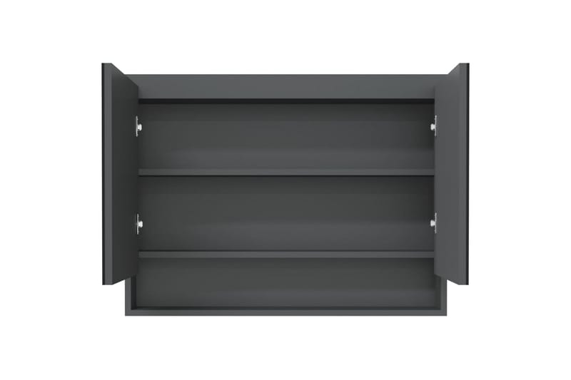 Speilskap til bad 80x15x60 cm MDF grå - Grå - Hus & oppussing - Kjøkken & bad - Baderom - Baderomsmøbler & baderomsinnredning - Speilskap