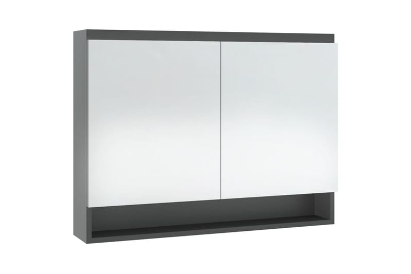 Speilskap til bad 80x15x60 cm MDF grå - Grå - Hus & oppussing - Kjøkken & bad - Baderom - Baderomsmøbler & baderomsinnredning - Speilskap