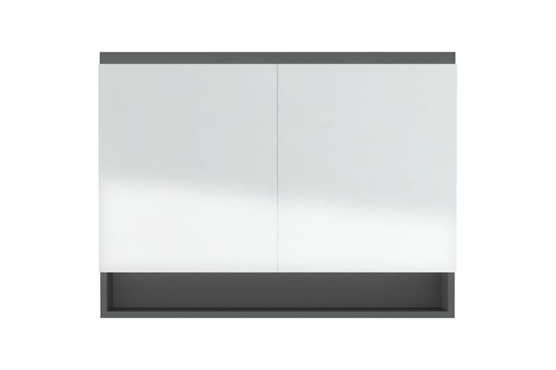 Speilskap til bad 80x15x60 cm MDF grå - Grå - Hus & oppussing - Kjøkken & bad - Baderom - Baderomsmøbler & baderomsinnredning - Speilskap