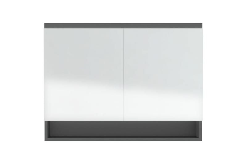 Speilskap til bad 80x15x60 cm MDF grå - Grå - Speilskap