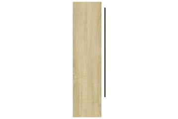 Speilskap til bad 80x15x60 cm MDF hvit og eik - Hvit - Hus & oppussing - Kjøkken & bad - Baderom - Baderomsmøbler & baderomsinnredning - Speilskap
