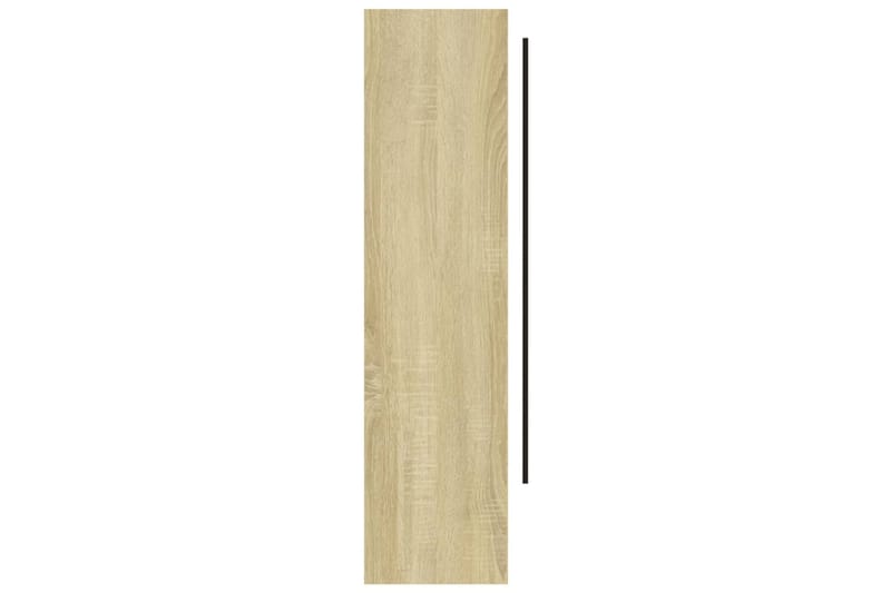 Speilskap til bad 80x15x60 cm MDF hvit og eik - Hvit - Hus & oppussing - Kjøkken & bad - Baderom - Baderomsmøbler & baderomsinnredning - Speilskap
