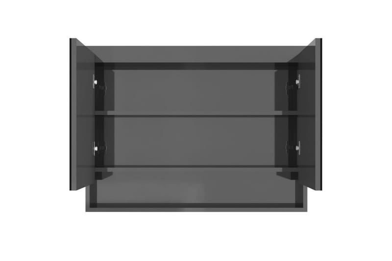 Speilskap til bad 80x15x60 cm MDF skinnende grå - Grå - Hus & oppussing - Kjøkken & bad - Baderom - Baderomsmøbler & baderomsinnredning - Speilskap