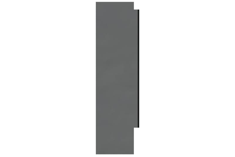Speilskap til bad 80x15x60 cm MDF skinnende grå - Grå - Hus & oppussing - Kjøkken & bad - Baderom - Baderomsmøbler & baderomsinnredning - Speilskap