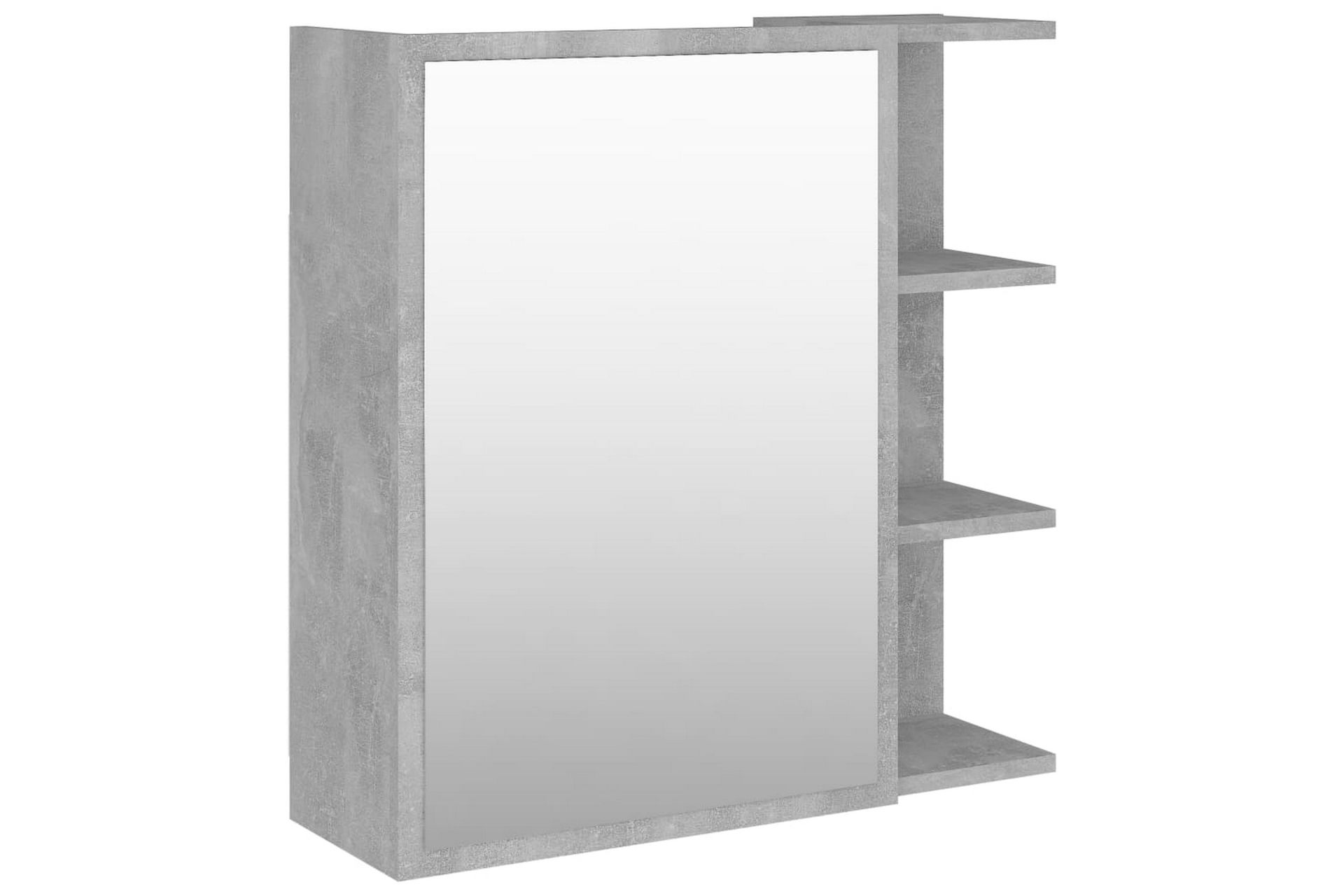 Speilskap til baderom betonggrå 62,5x20,5x64 cm sponplate - Grå - Hus & oppussing - Kjøkken & bad - Baderom - Baderomsmøbler & baderomsinnredning - Speilskap