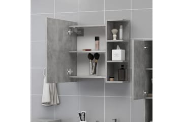 Speilskap til baderom betonggrå 62,5x20,5x64 cm sponplate - Grå - Hus & oppussing - Kjøkken & bad - Baderom - Baderomsmøbler & baderomsinnredning - Speilskap