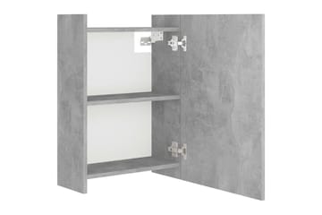 Speilskap til baderom betonggrå 62,5x20,5x64 cm sponplate - Grå - Hus & oppussing - Kjøkken & bad - Baderom - Baderomsmøbler & baderomsinnredning - Speilskap