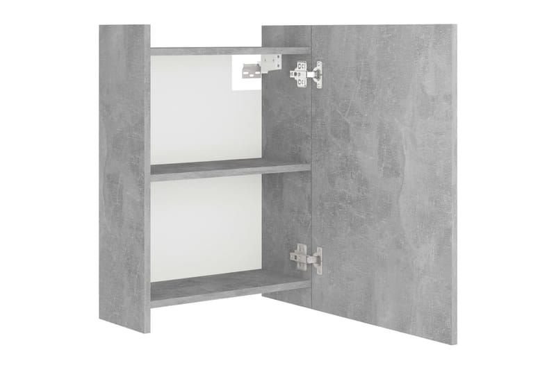 Speilskap til baderom betonggrå 62,5x20,5x64 cm sponplate - Grå - Hus & oppussing - Kjøkken & bad - Baderom - Baderomsmøbler & baderomsinnredning - Speilskap