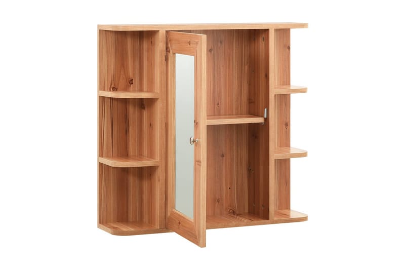 Speilskap til baderom eik 66x17x63 cm MDF - Brun - Hus & oppussing - Kjøkken & bad - Baderom - Baderomsmøbler & baderomsinnredning - Speilskap