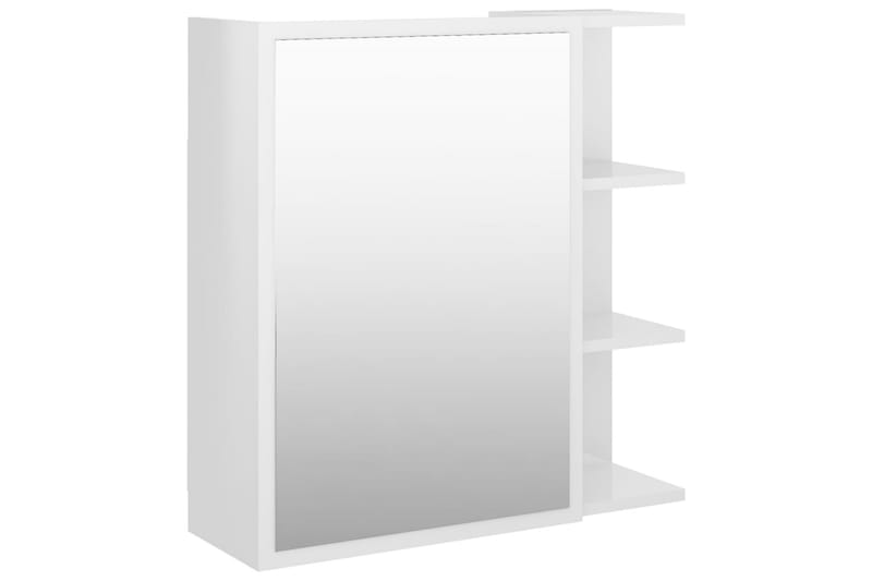 Speilskap til baderom høyglans hvit 62,5x20,5x64cm sponplate - Hvit - Speilskap