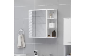 Speilskap til baderom hvit 62,5x20,5x64 cm sponplate - Hvit - Hus & oppussing - Kjøkken & bad - Baderom - Baderomsmøbler & baderomsinnredning - Speilskap