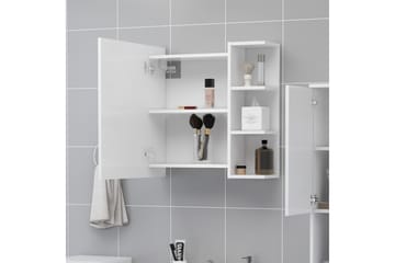 Speilskap til baderom hvit 62,5x20,5x64 cm sponplate - Hvit - Hus & oppussing - Kjøkken & bad - Baderom - Baderomsmøbler & baderomsinnredning - Speilskap