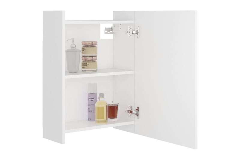 Speilskap til baderom hvit 62,5x20,5x64 cm sponplate - Hvit - Hus & oppussing - Kjøkken & bad - Baderom - Baderomsmøbler & baderomsinnredning - Speilskap
