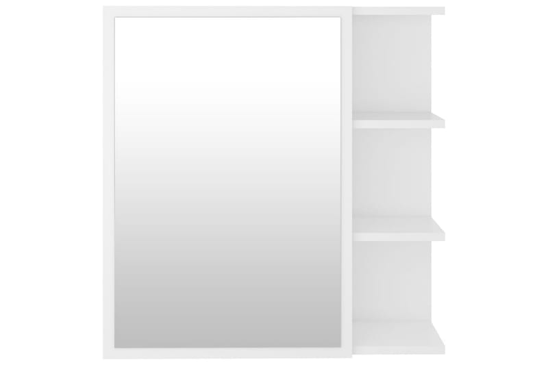 Speilskap til baderom hvit 62,5x20,5x64 cm sponplate - Hvit - Speilskap