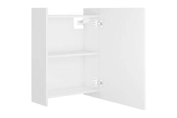 Speilskap til baderom hvit 62,5x20,5x64 cm sponplate - Hvit - Hus & oppussing - Kjøkken & bad - Baderom - Baderomsmøbler & baderomsinnredning - Speilskap