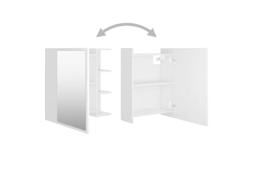Speilskap til baderom hvit 62,5x20,5x64 cm sponplate - Hvit - Hus & oppussing - Kjøkken & bad - Baderom - Baderomsmøbler & baderomsinnredning - Speilskap