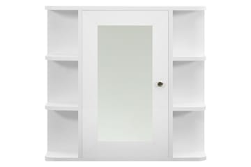 Speilskap til baderom hvit 66x17x63 cm MDF - Hus & oppussing - Kjøkken & bad - Baderom - Baderomsmøbler & baderomsinnredning - Speilskap