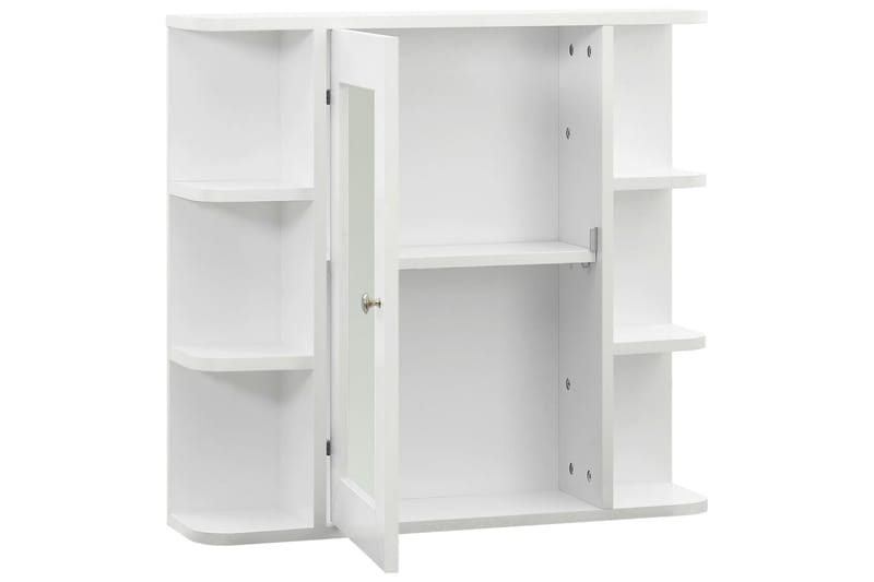 Speilskap til baderom hvit 66x17x63 cm MDF - Speilskap