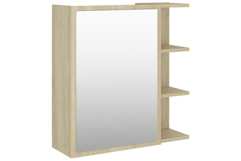 Speilskap til baderom sonoma eik 62,5x20,5x64 cm sponplate - Brun - Hus & oppussing - Kjøkken & bad - Baderom - Baderomsmøbler & baderomsinnredning - Speilskap
