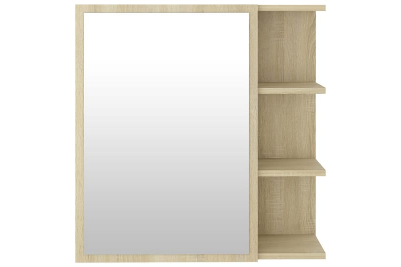 Speilskap til baderom sonoma eik 62,5x20,5x64 cm sponplate - Brun - Hus & oppussing - Kjøkken & bad - Baderom - Baderomsmøbler & baderomsinnredning - Speilskap