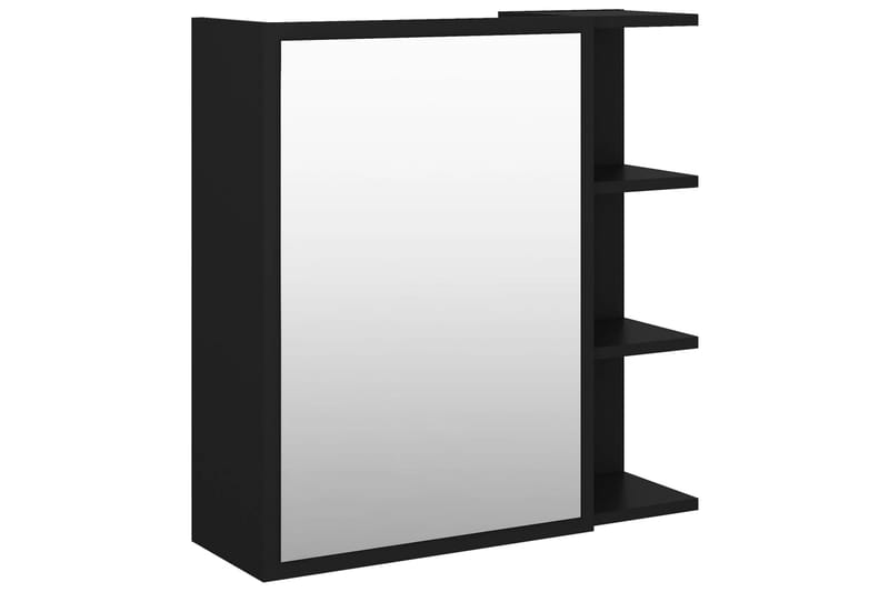 Speilskap til baderom svart 62,5x20,5x64 cm sponplate - Svart - Hus & oppussing - Kjøkken & bad - Baderom - Baderomsmøbler & baderomsinnredning - Speilskap