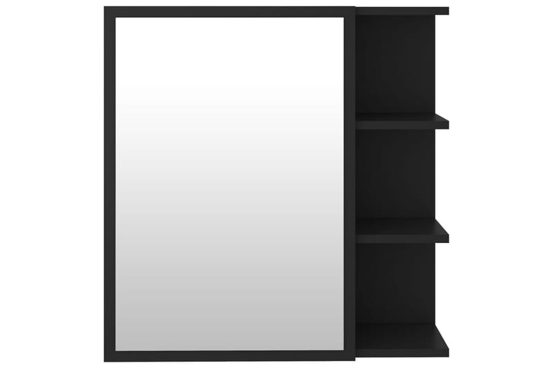 Speilskap til baderom svart 62,5x20,5x64 cm sponplate - Svart - Hus & oppussing - Kjøkken & bad - Baderom - Baderomsmøbler & baderomsinnredning - Speilskap