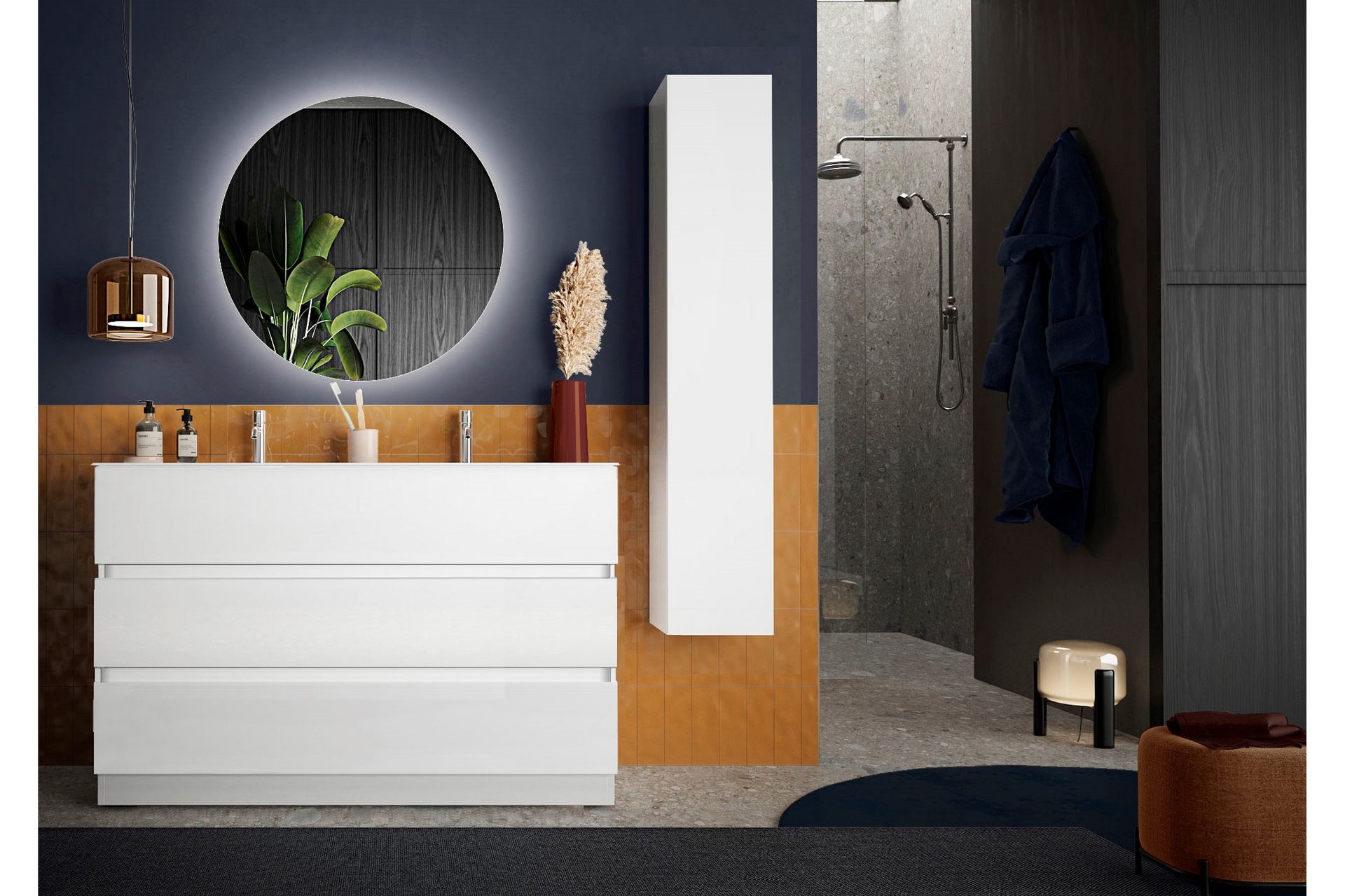 Start Tvättställsskåp 122x86 cm - Hvit - Hus & oppussing - Kjøkken & bad - Baderom - Baderomsmøbler & baderomsinnredning - Servantskap & kommode