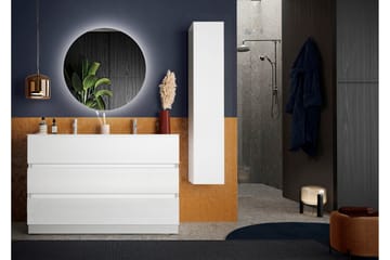 Start Tvättställsskåp 122x86 cm - Hvit - Hus & oppussing - Kjøkken & bad - Baderom - Baderomsmøbler & baderomsinnredning - Servantskap & kommode