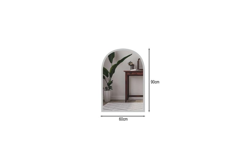 Ulren Baderomsspeil 60 cm - Hvit - Hus & oppussing - Kjøkken & bad - Baderom - Baderomsmøbler & baderomsinnredning - Baderomsspeil