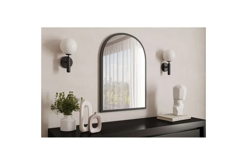 Ulren Baderomsspeil 60 cm - Sort - Hus & oppussing - Kjøkken & bad - Baderom - Baderomsmøbler & baderomsinnredning - Baderomsspeil
