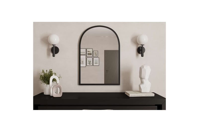 Ulren Baderomsspeil 60 cm - Sort - Hus & oppussing - Kjøkken & bad - Baderom - Baderomsmøbler & baderomsinnredning - Baderomsspeil