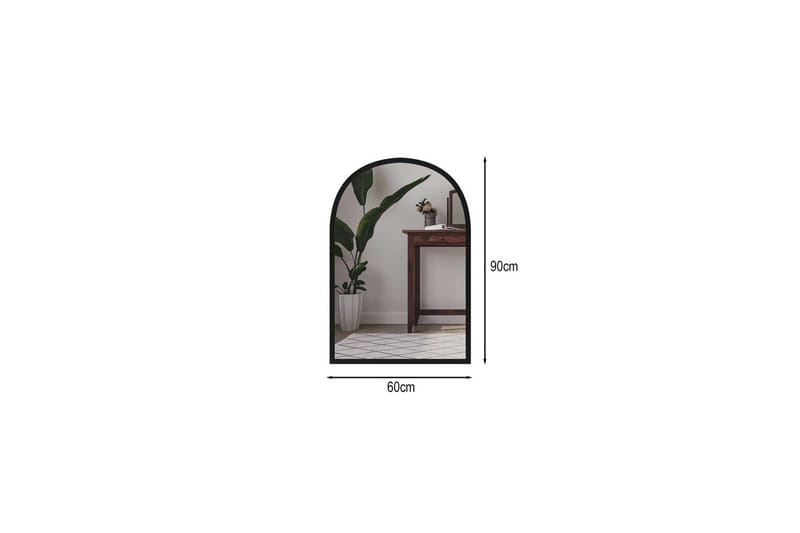 Ulren Baderomsspeil 60 cm - Sort - Hus & oppussing - Kjøkken & bad - Baderom - Baderomsmøbler & baderomsinnredning - Baderomsspeil