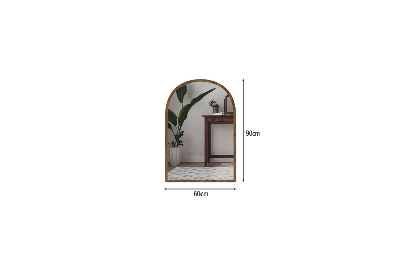 Ulren Baderomsspeil 60 cm - Valnøtt - Hus & oppussing - Kjøkken & bad - Baderom - Baderomsmøbler & baderomsinnredning - Baderomsspeil