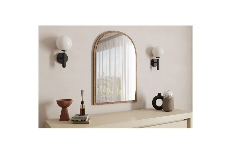 Ulren Baderomsspeil 60 cm - Valnøtt - Hus & oppussing - Kjøkken & bad - Baderom - Baderomsmøbler & baderomsinnredning - Baderomsspeil