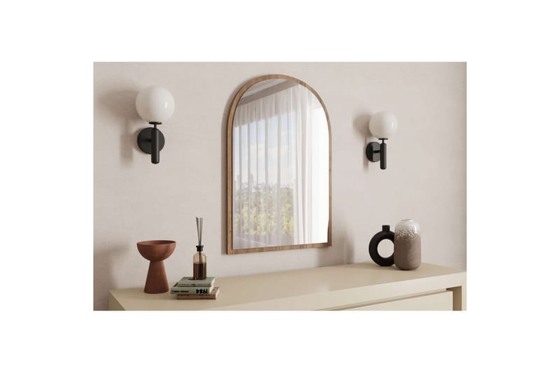 Ulren Baderomsspeil 60 cm - Valnøtt - Hus & oppussing - Kjøkken & bad - Baderom - Baderomsmøbler & baderomsinnredning - Baderomsspeil