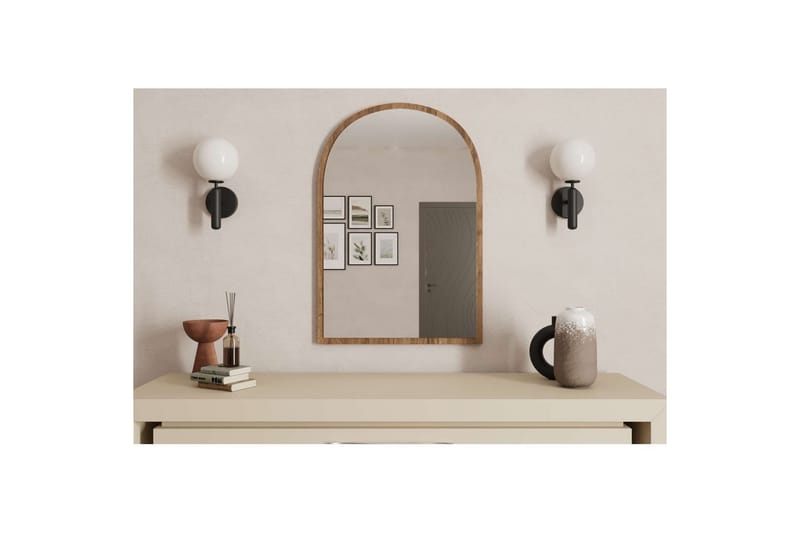 Ulren Baderomsspeil 60 cm - Valnøtt - Hus & oppussing - Kjøkken & bad - Baderom - Baderomsmøbler & baderomsinnredning - Baderomsspeil