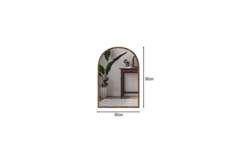 Ulren Baderomsspeil 60 cm - Valnøtt - Hus & oppussing - Kjøkken & bad - Baderom - Baderomsmøbler & baderomsinnredning - Baderomsspeil